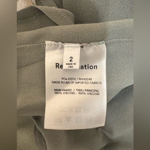 REFORMATION LORNE DRESS - GREEN - Picture 6 of 6